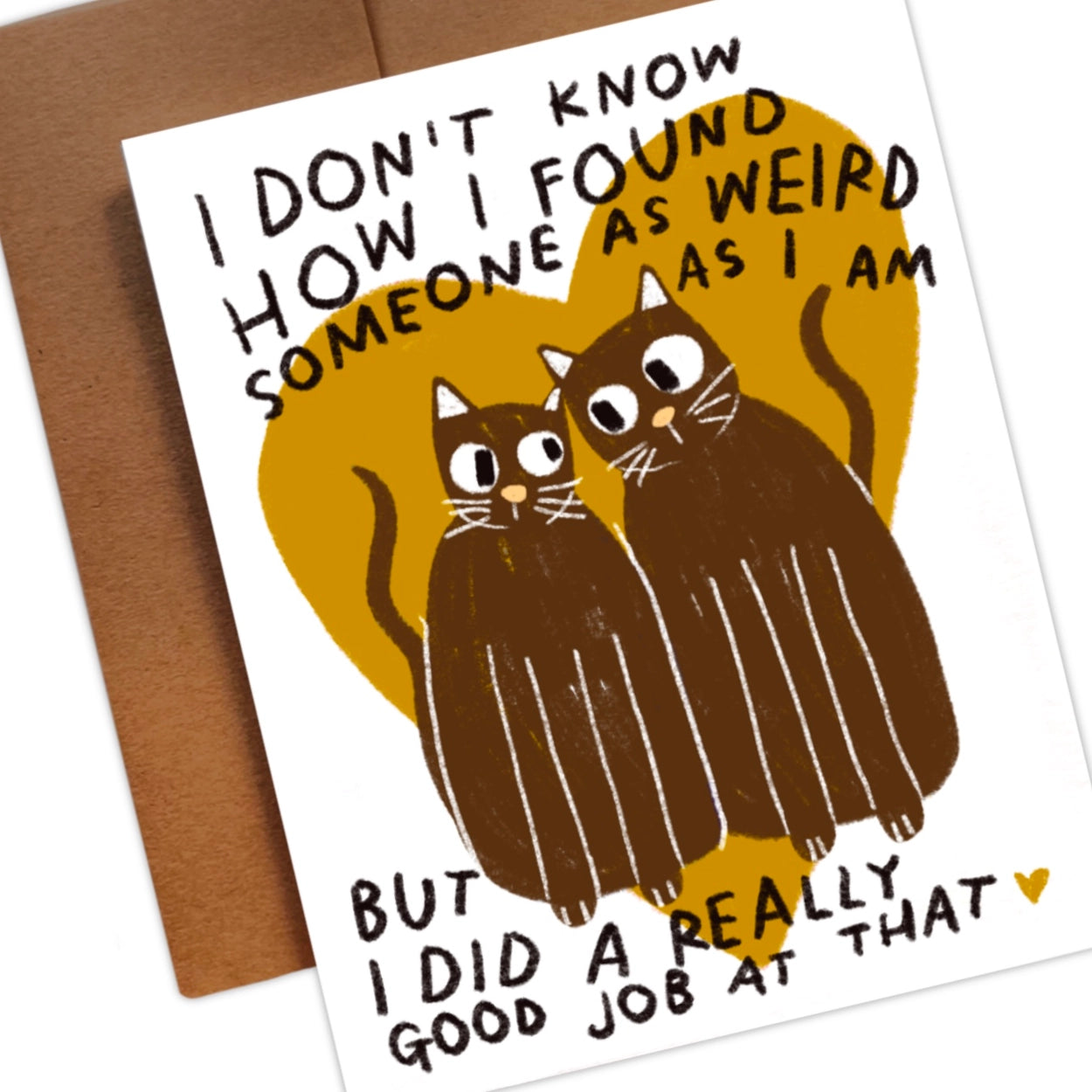 Weird Cat "I" Card