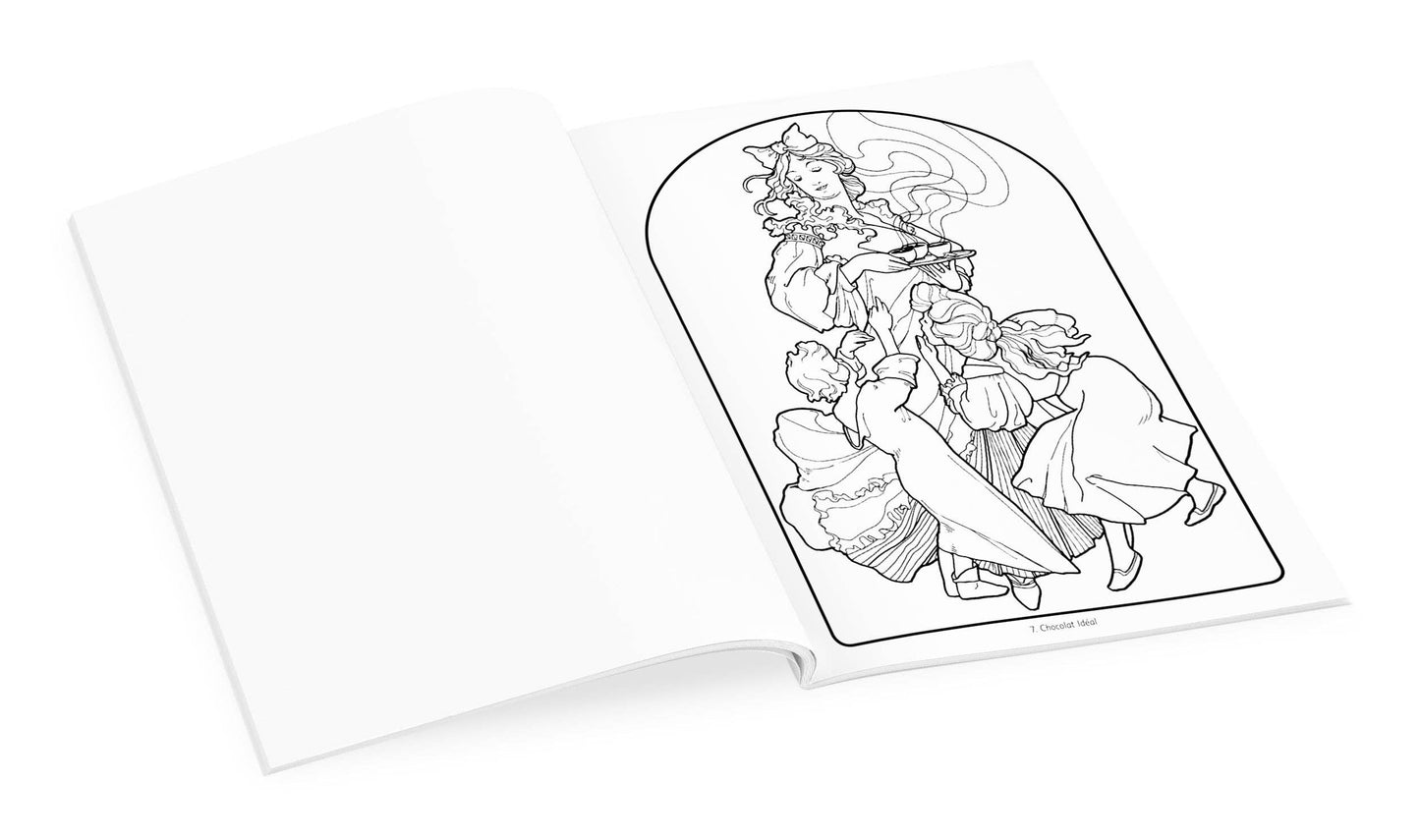 Alphonse Mucha Coloring Book