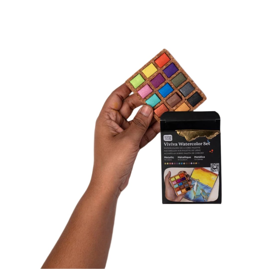 Viviva Metallic 15 Watercolor Set