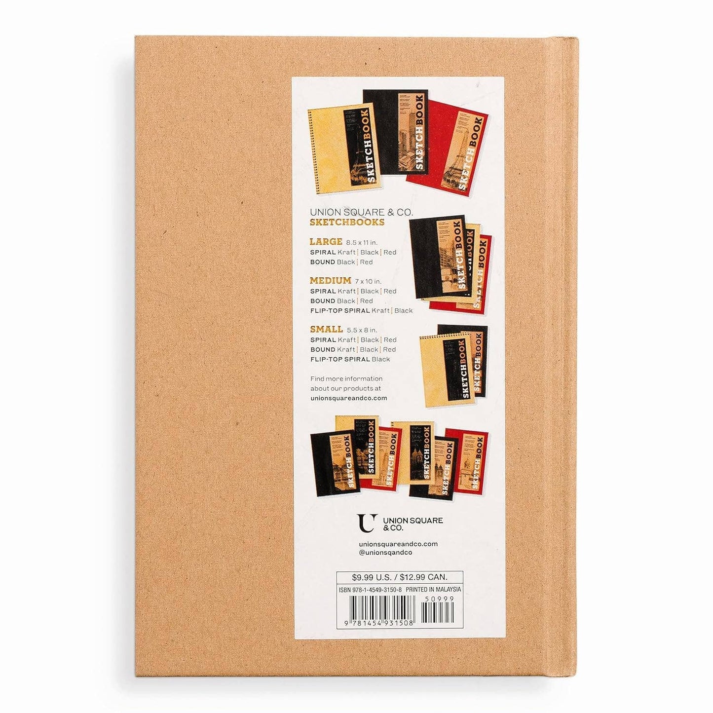 Small Kraft Hardcover Sketchbook 5.5 x 8"