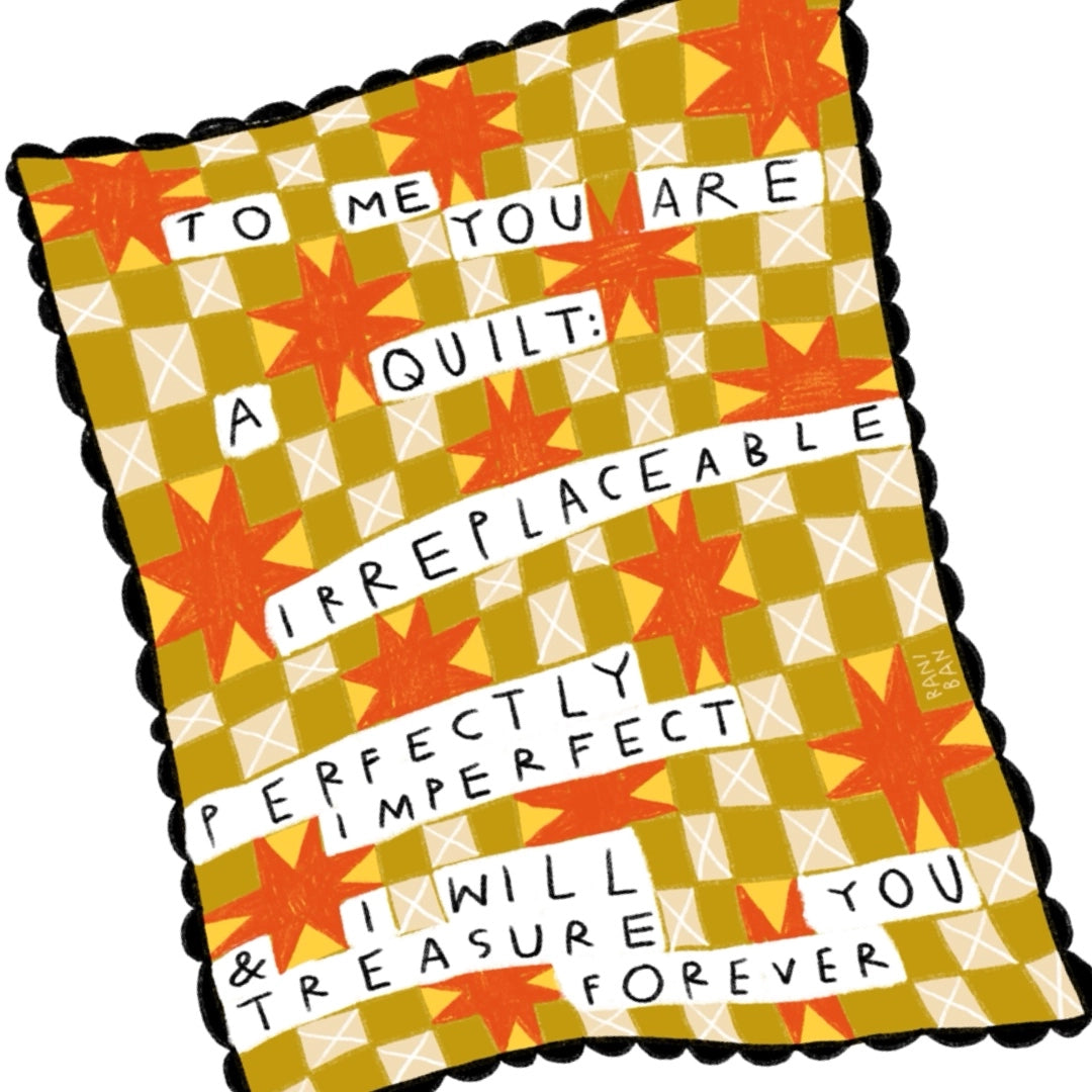I WILL TREASURE YOU FOREVER QUILT Art Print