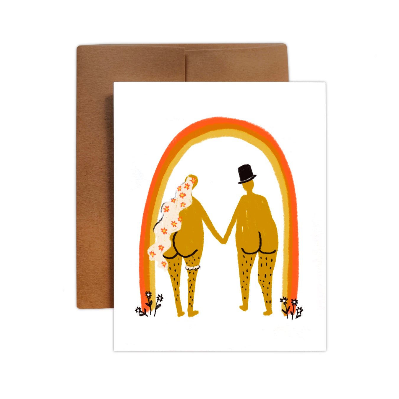 BRIDE & GROOM Greeting Card