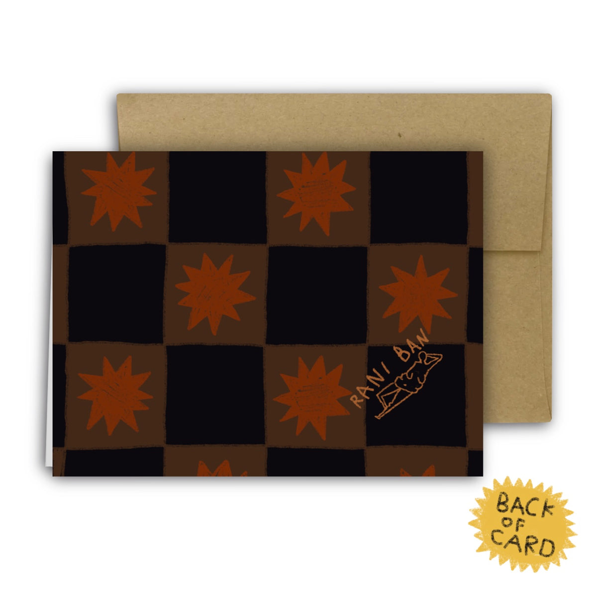 FOLK STAR (COCOA) Greeting Card