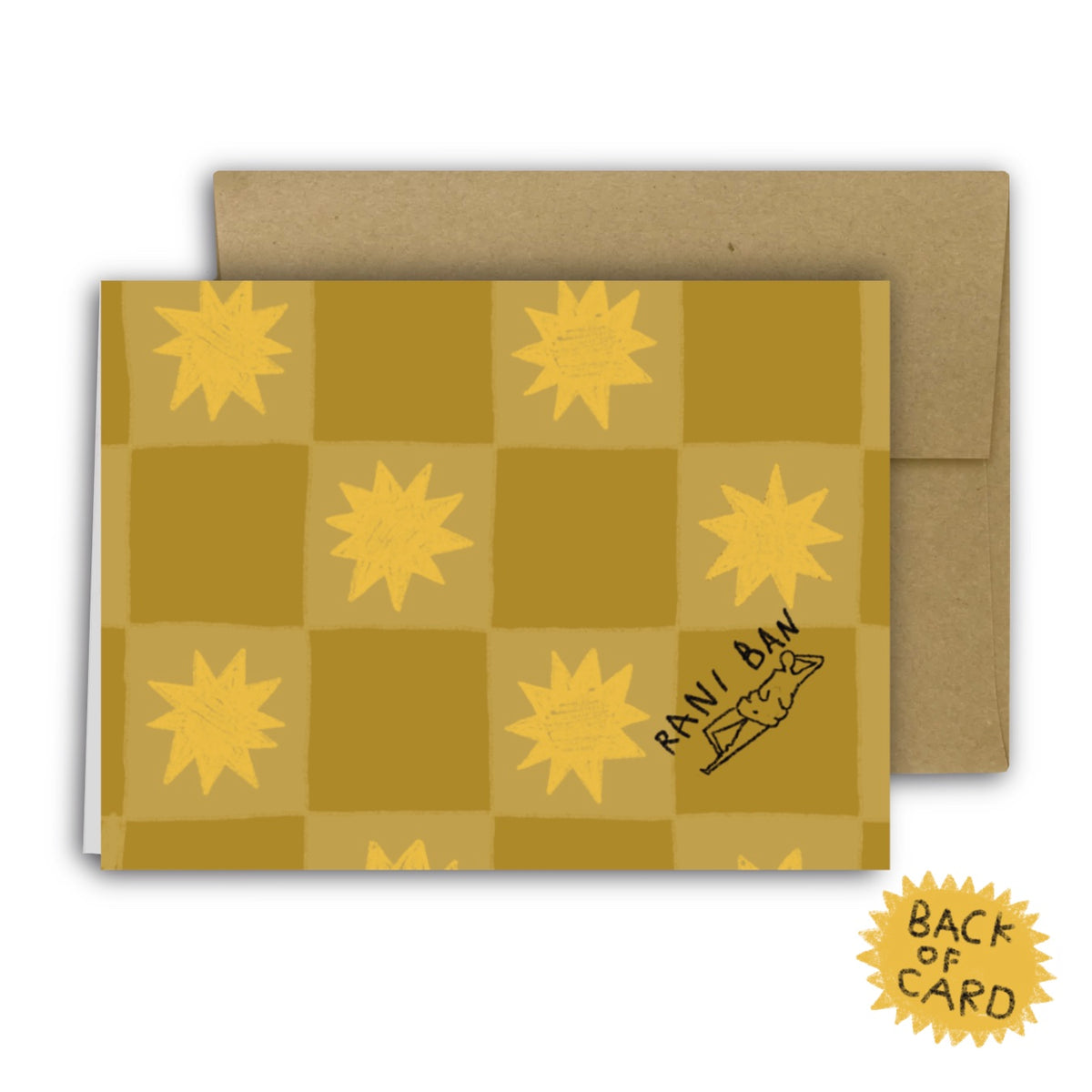 FOLK STAR (SPLIT PEA) Greeting Card