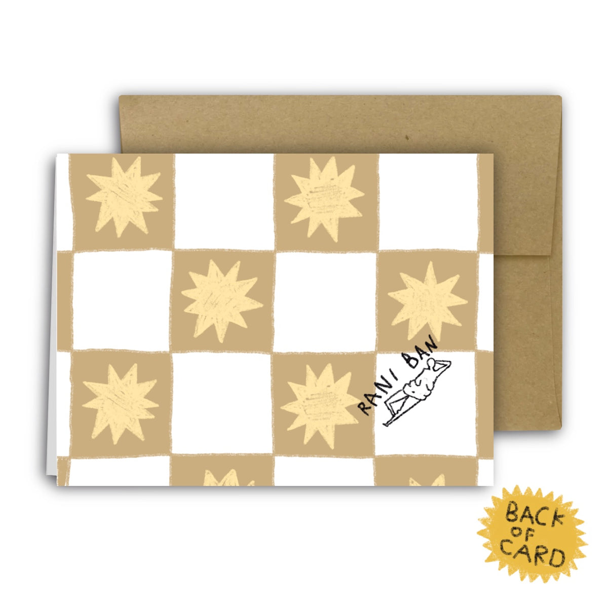 FOLK STAR (PARCHMENT) Greeting Card