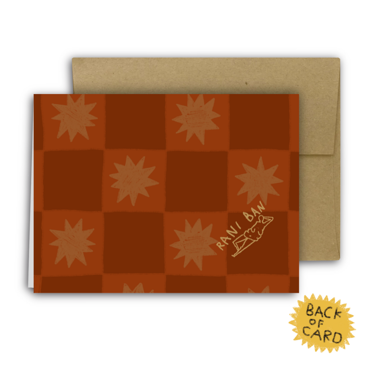 FOLK STAR (TERRA COTTA) Greeting Card