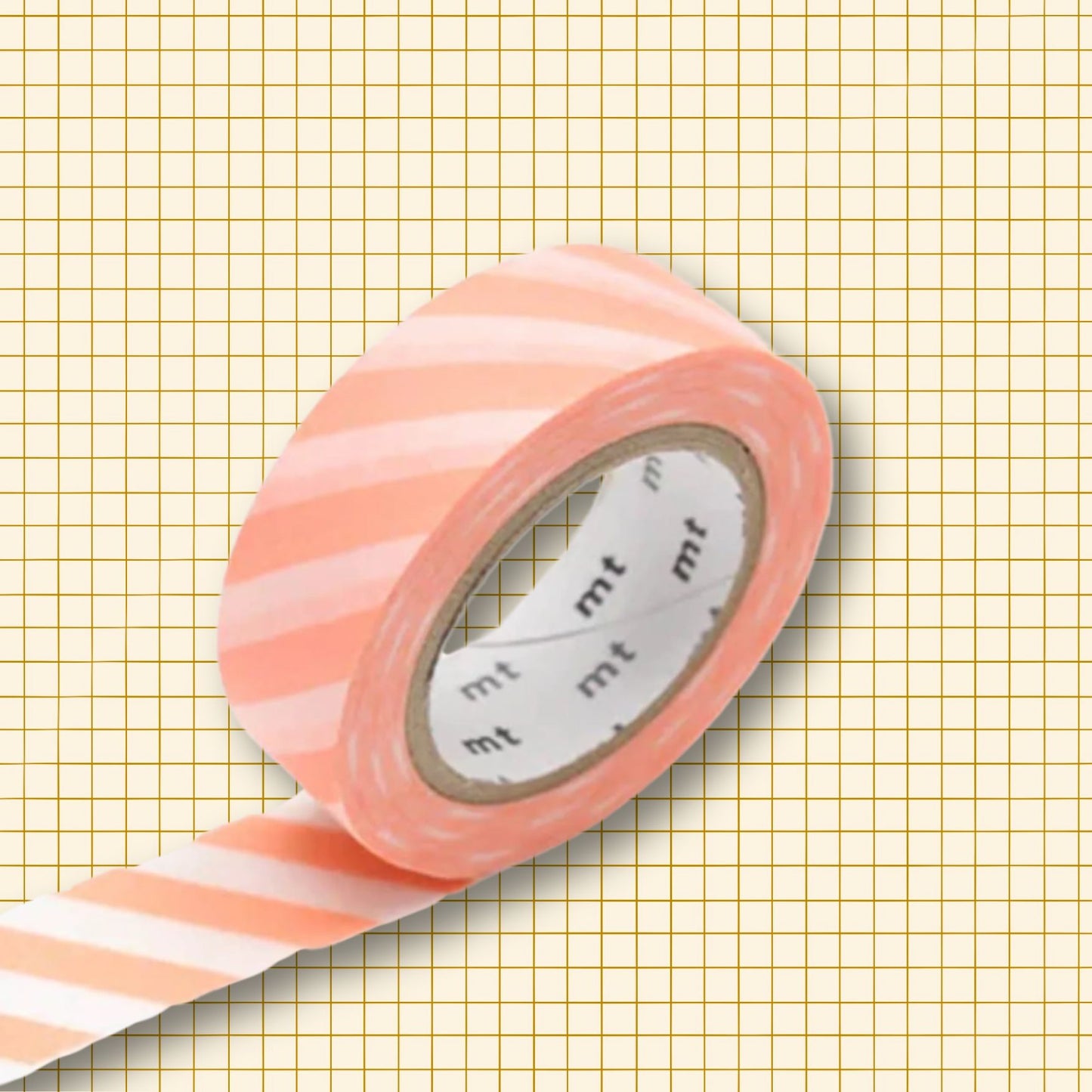 MT Tape Single: Stripe Salmon Pink