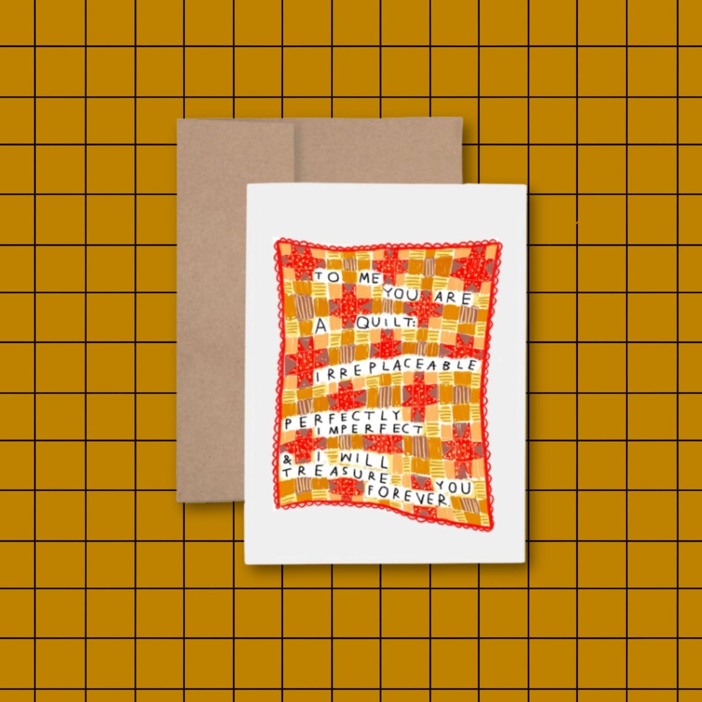 I WILL TREASURE YOU FOREVER QUILT Card
