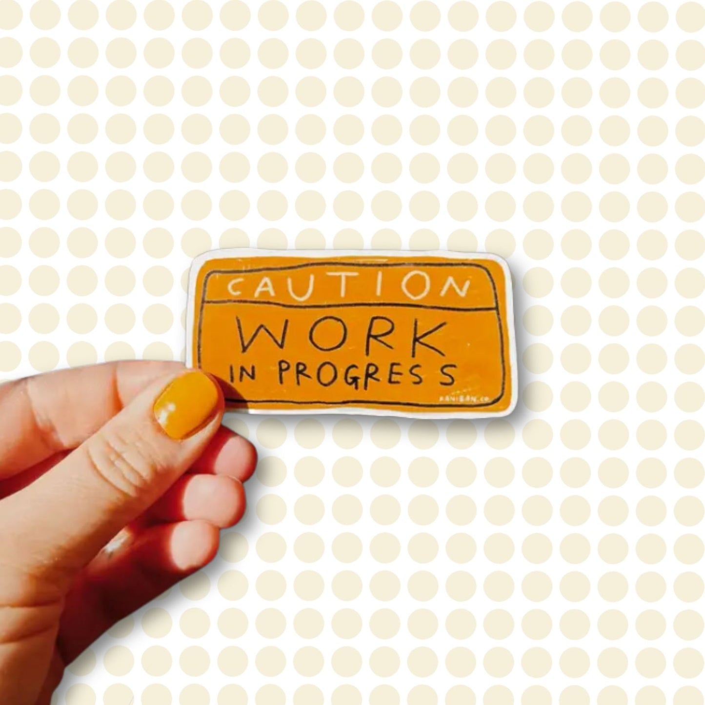 CAUTION WORK IN PROGRESS Sticker