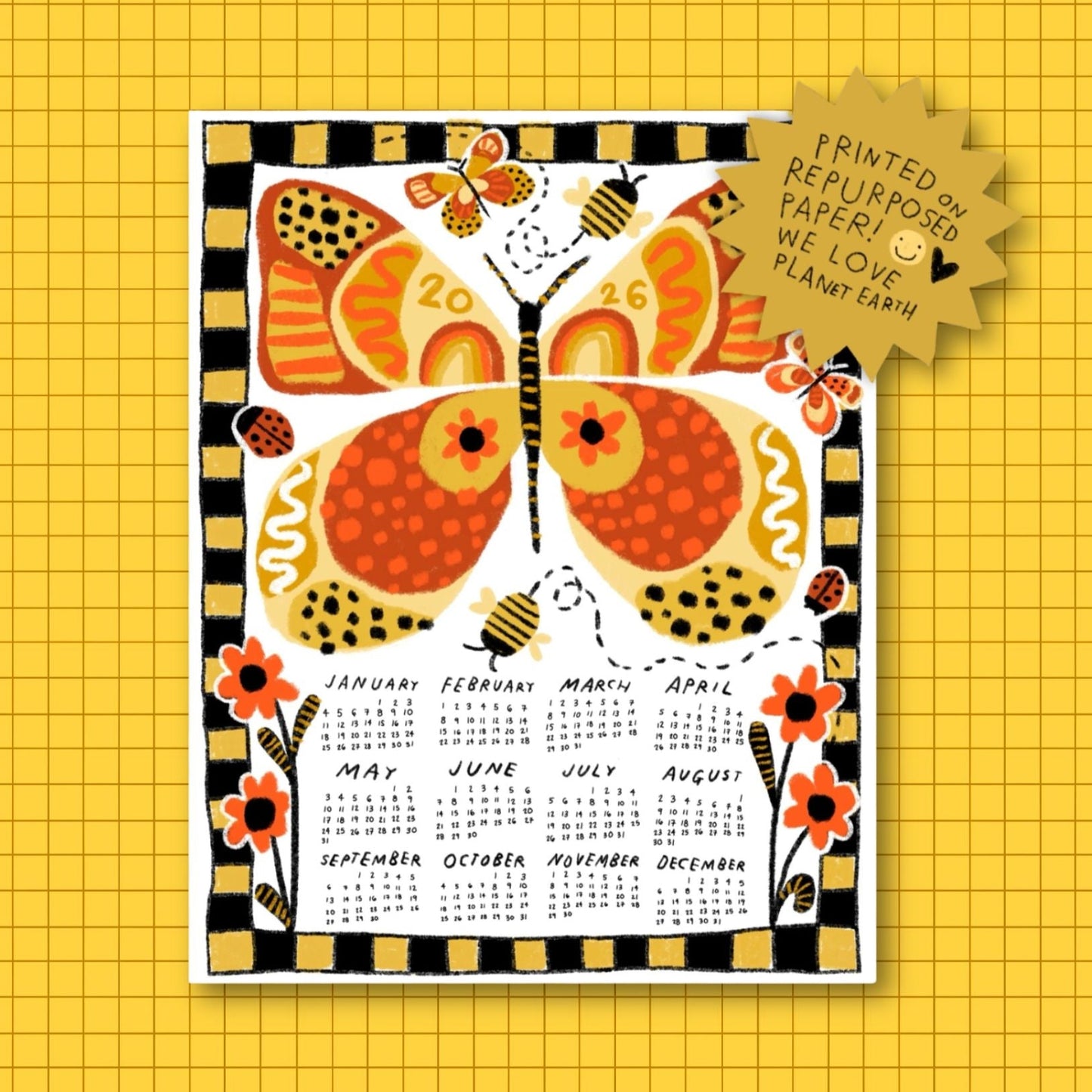 Rani Ban 2026 Butterfly Calendar 🦋♻️