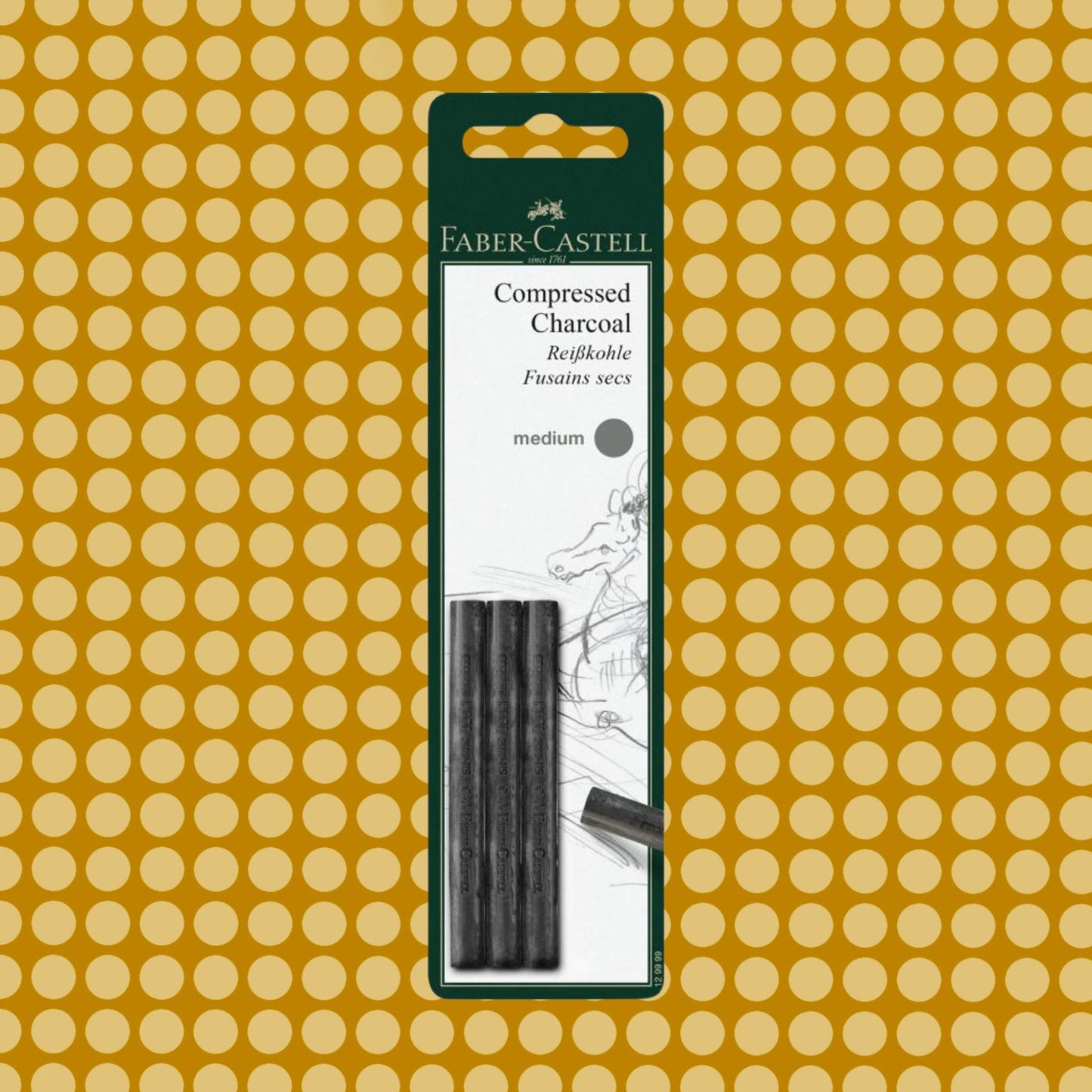 Faber-Castell Compressed Charcoal 3 Stick Set