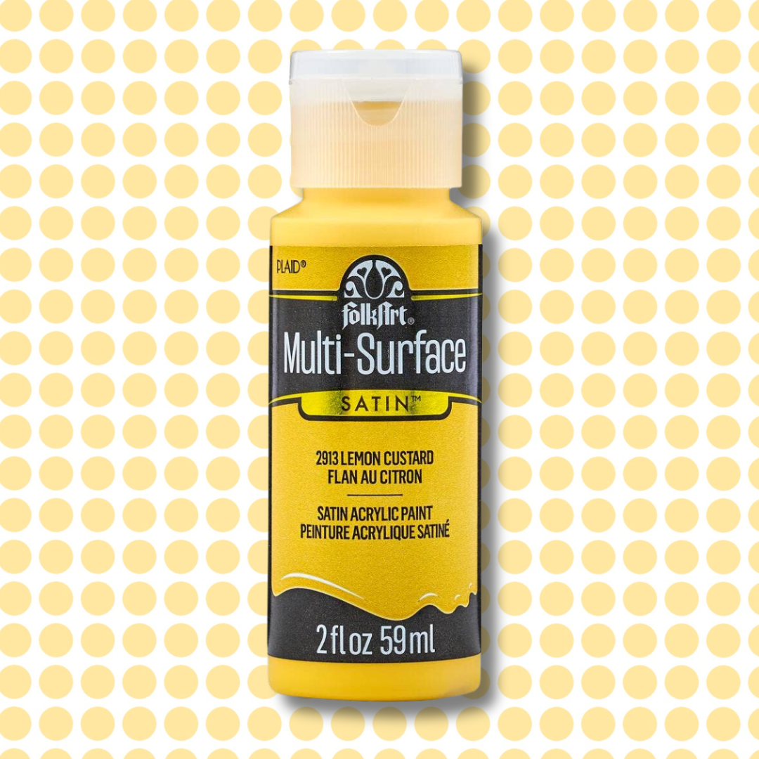 FolkArt Multi-Surface Acrylic Paint Lemon Custard 2oz