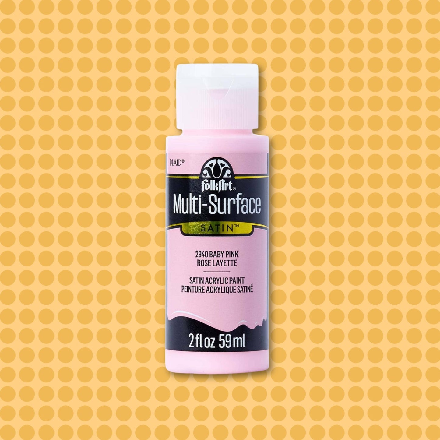 FolkArt Multi-Surface Acrylic Paint Baby Pink 2oz