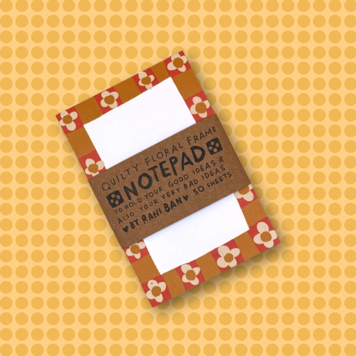 QUILTY FLORAL FRAME Notepad