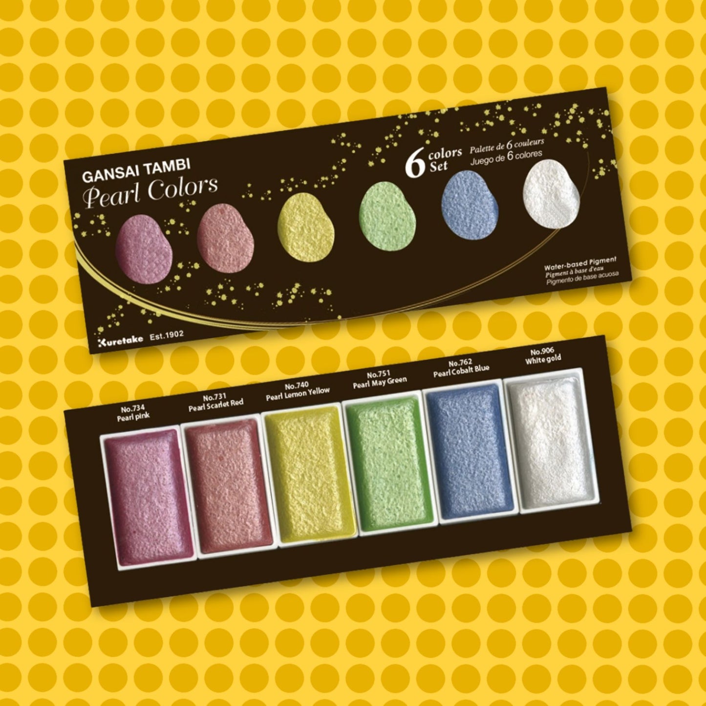 Pearl Gansai Tambi 6 Watercolors Set