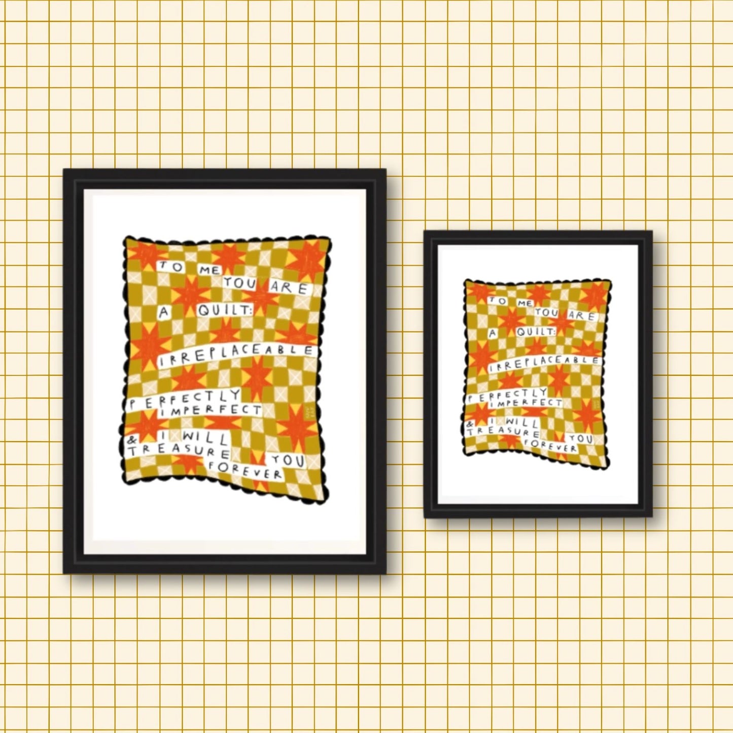 I WILL TREASURE YOU FOREVER QUILT Art Print