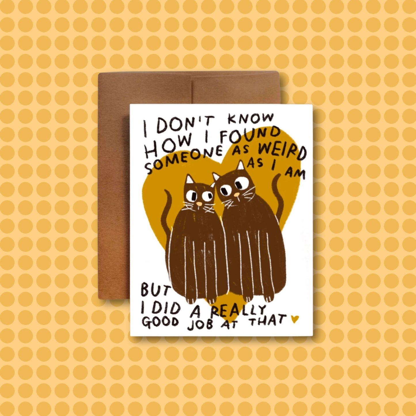 Weird Cat "I" Card