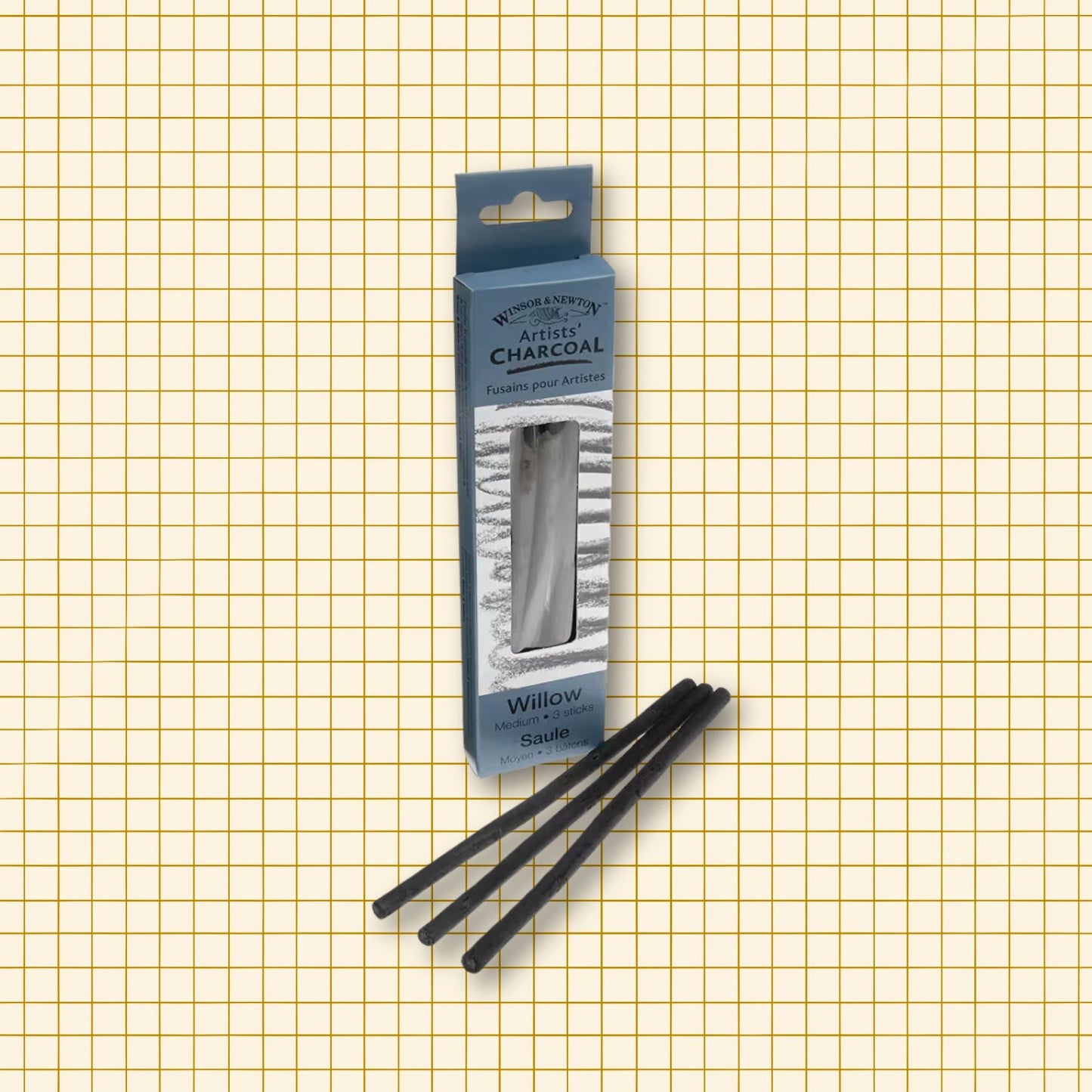 Winsor & Newton Willow Charcoal 3 Stick Set