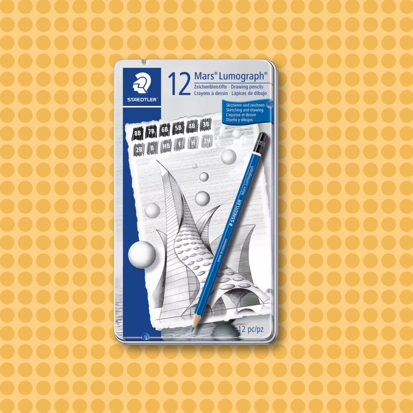 12 Mars Lumograph Drawing Pencil Set