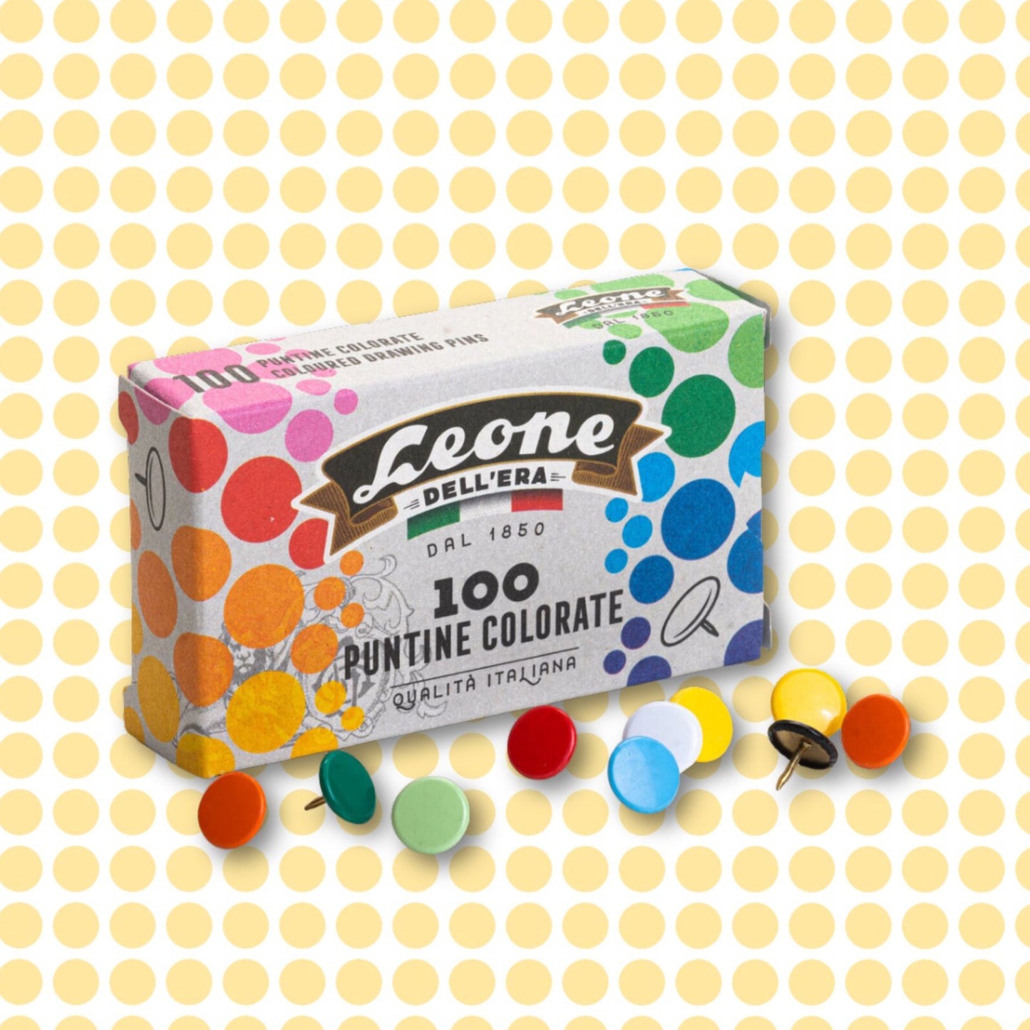 Assorted Colors Push Pins 100 Count