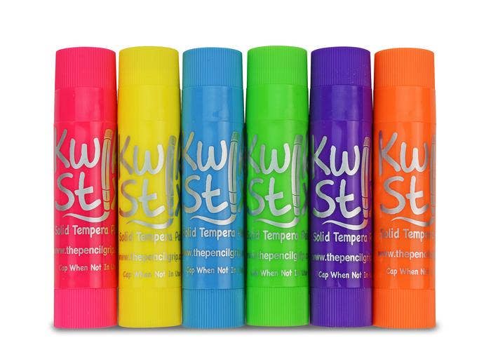 6 Neon KwikStix Tempera Paint Pack