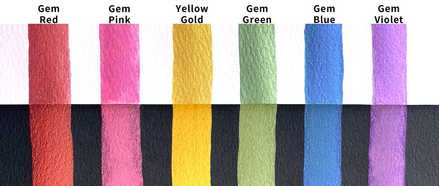 Gem Gansai Tambi 6 Watercolors Set