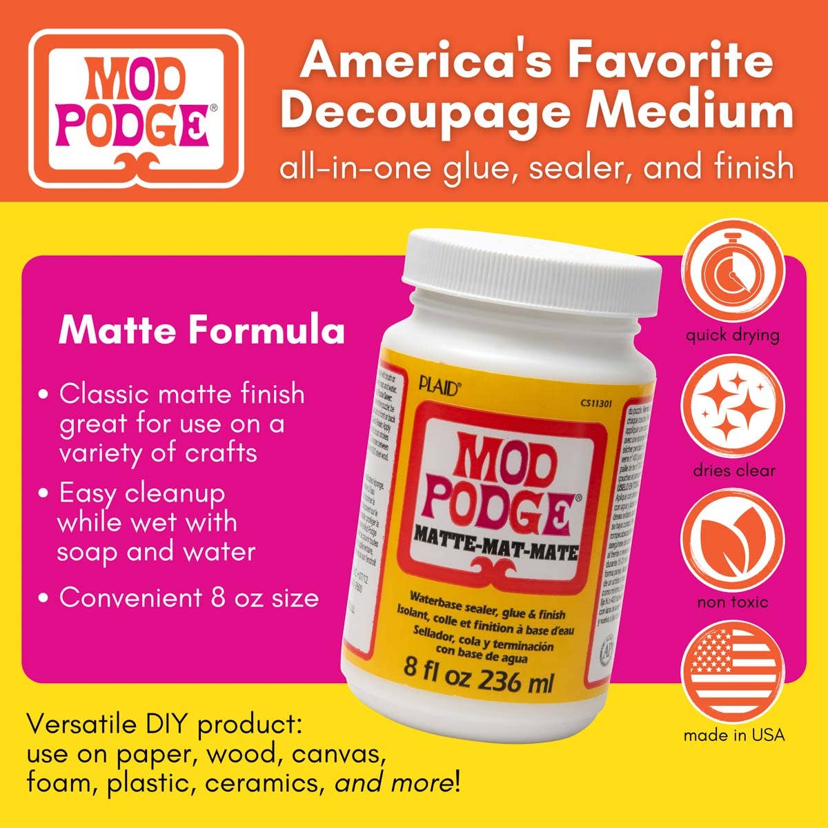 Matte 8oz Mod Podge