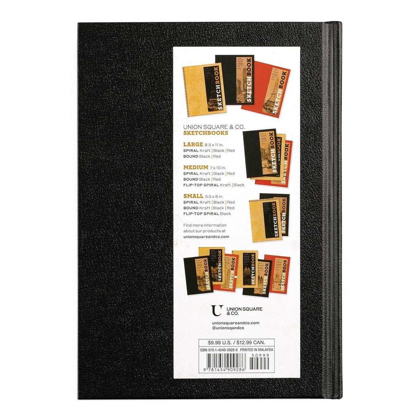 Small Hardcover Black Sketchbook 5.5 x 8"