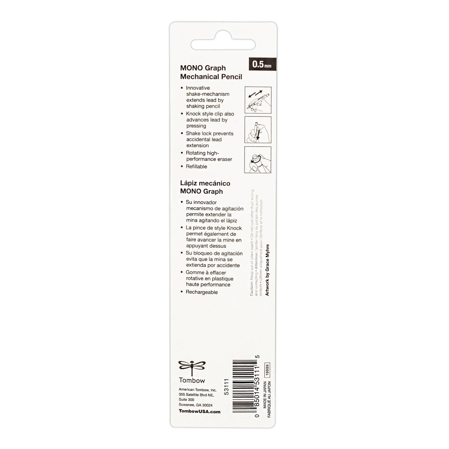 MONO Graph Mechanical Pencil, Black White Blue