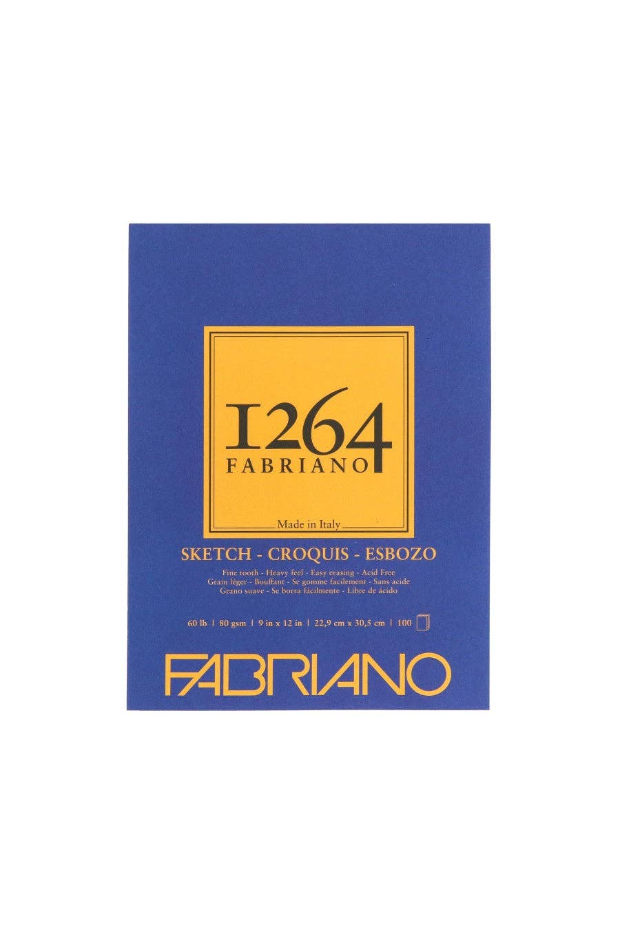 Fabriano 1264 Sketch Pad, 60 lb, 100 Sheets