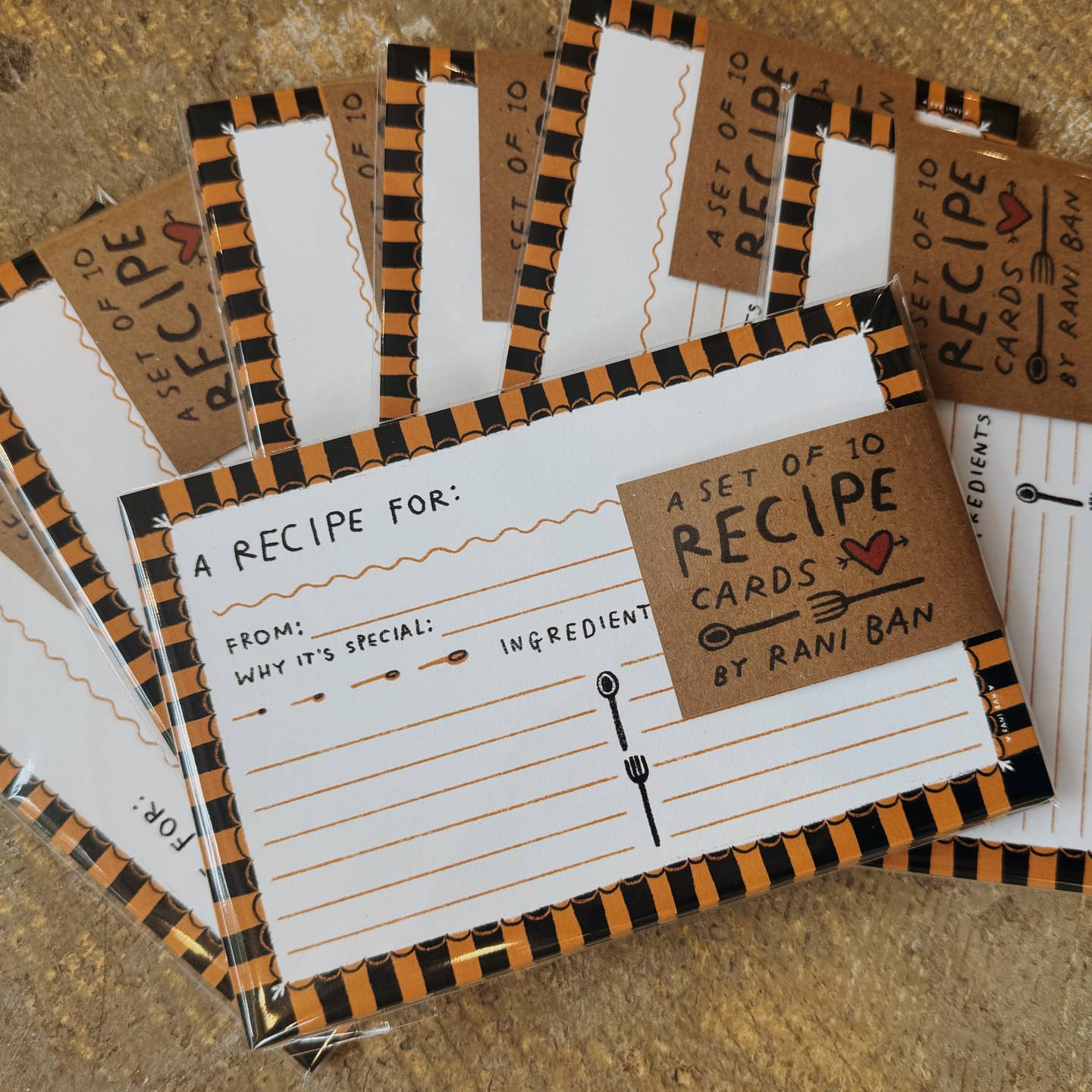 CHECKERED Recipe Cards