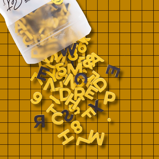 1" 200pc Yellow Magnetic Letters