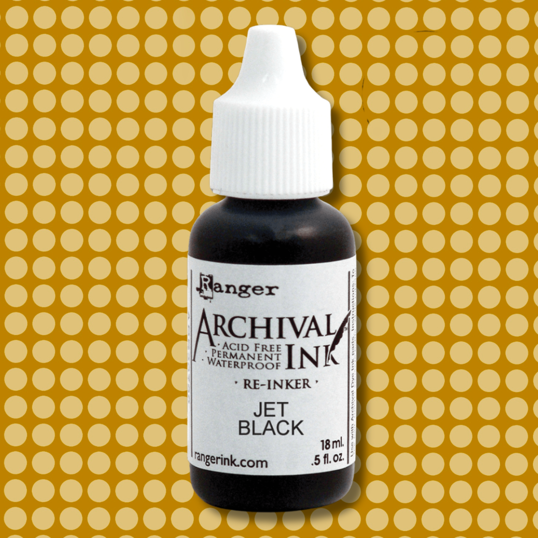 Archival Ink™ Pads Re-Inker Jet Black, 0.5oz