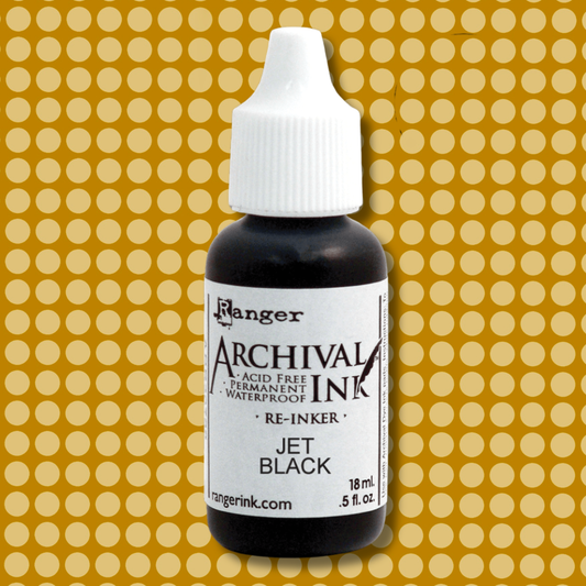 Archival Ink™ Pads Re-Inker Jet Black, 0.5oz