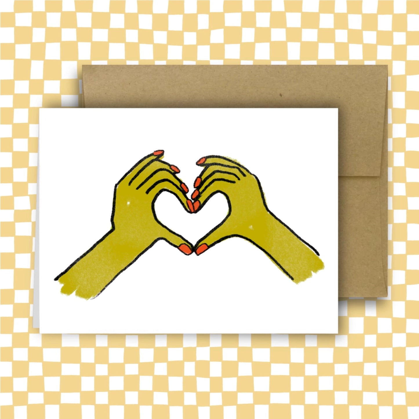 GREEN HANDS Greeting Card