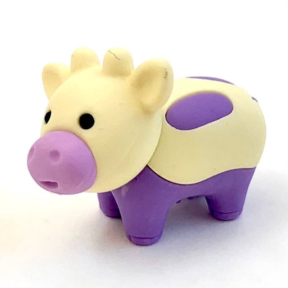 Cow Erasers 5 Color Set