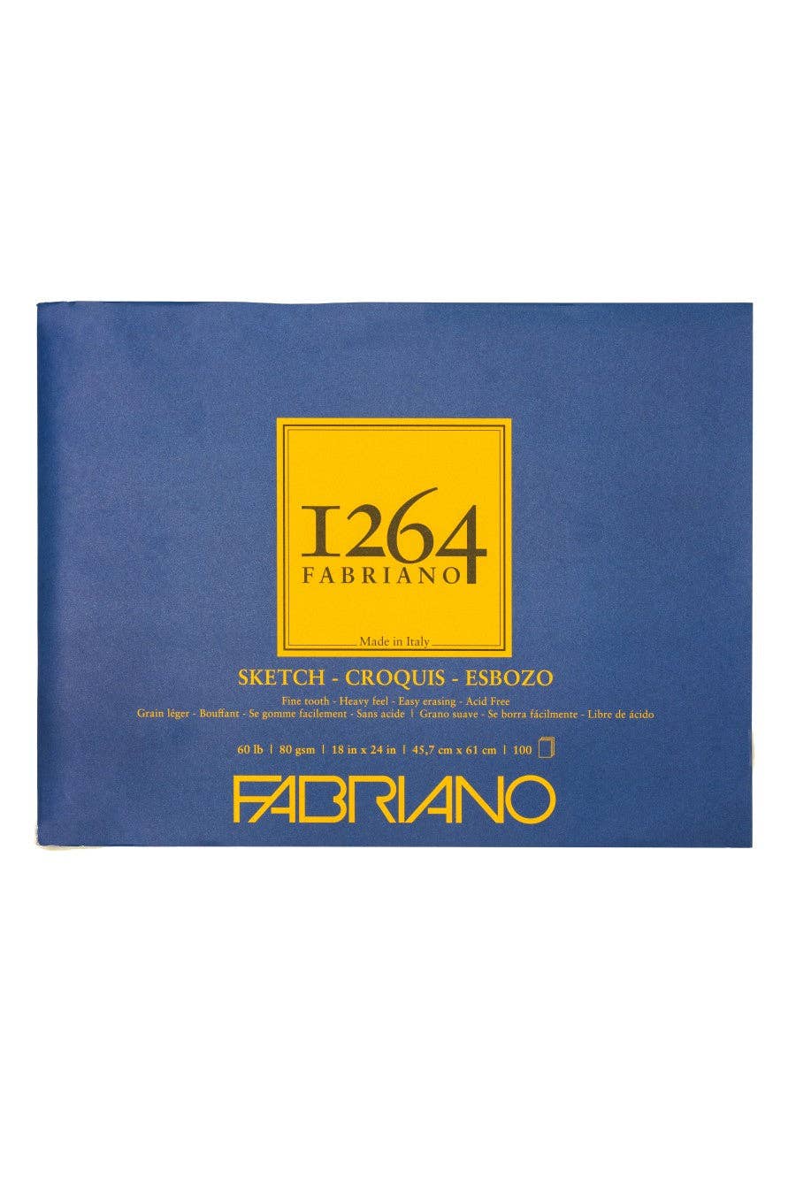 Fabriano 1264 Sketch Pad, 60 lb, 100 Sheets