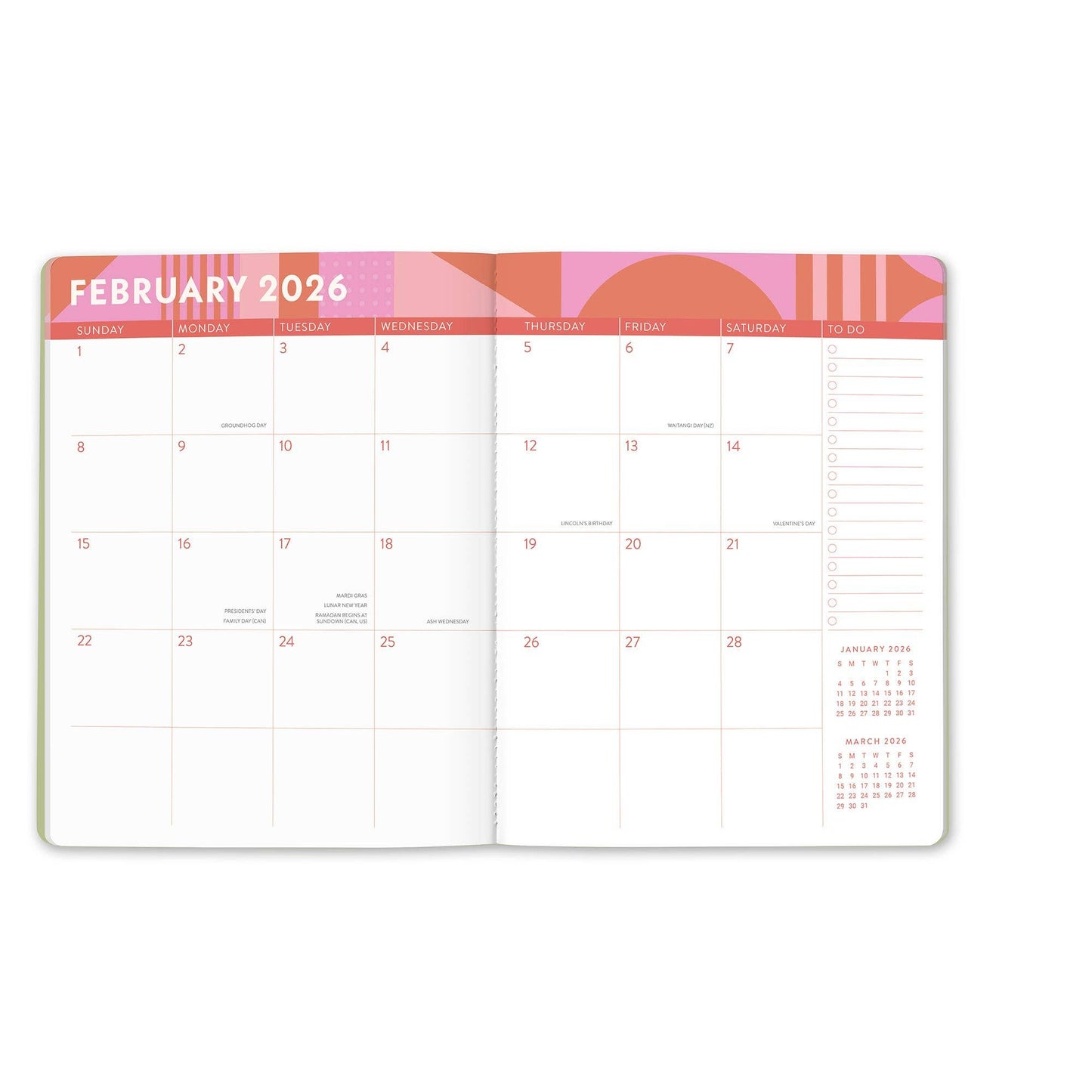 2026 Color Block Just Right Monthly Planner