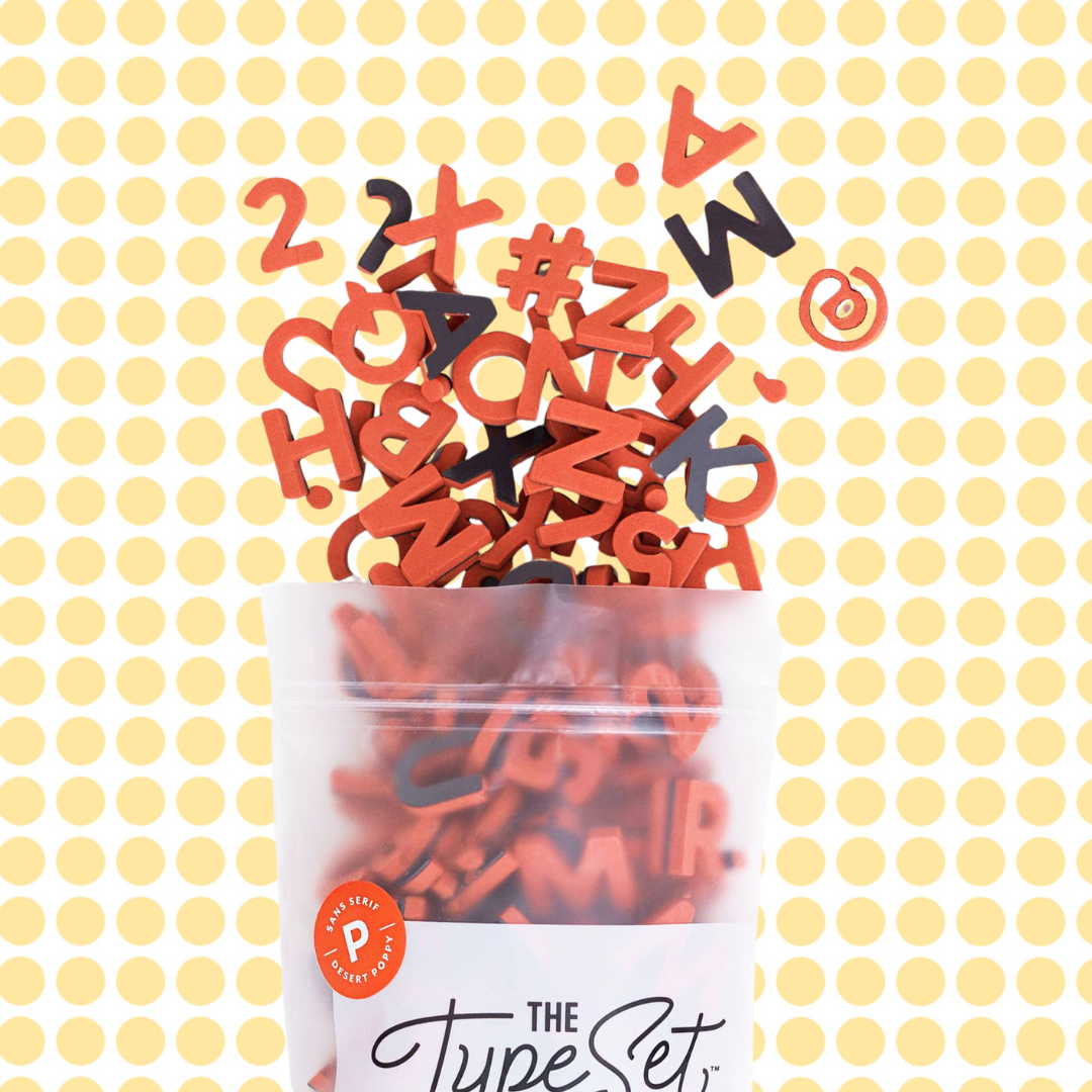 1" 200pc Desert Poppy Magnetic Letters