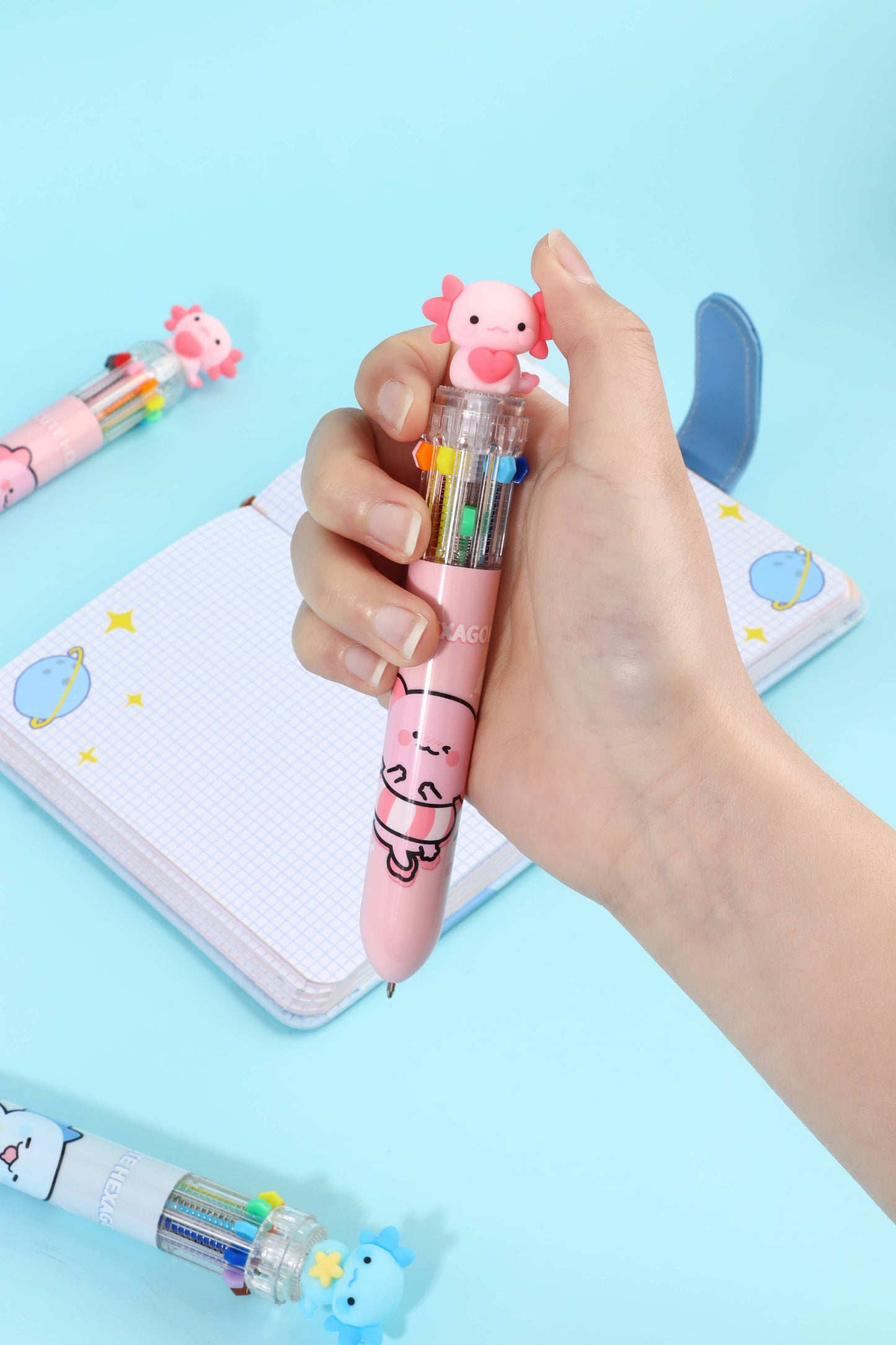 Axolotl 10-Color Retractable Ball Pen