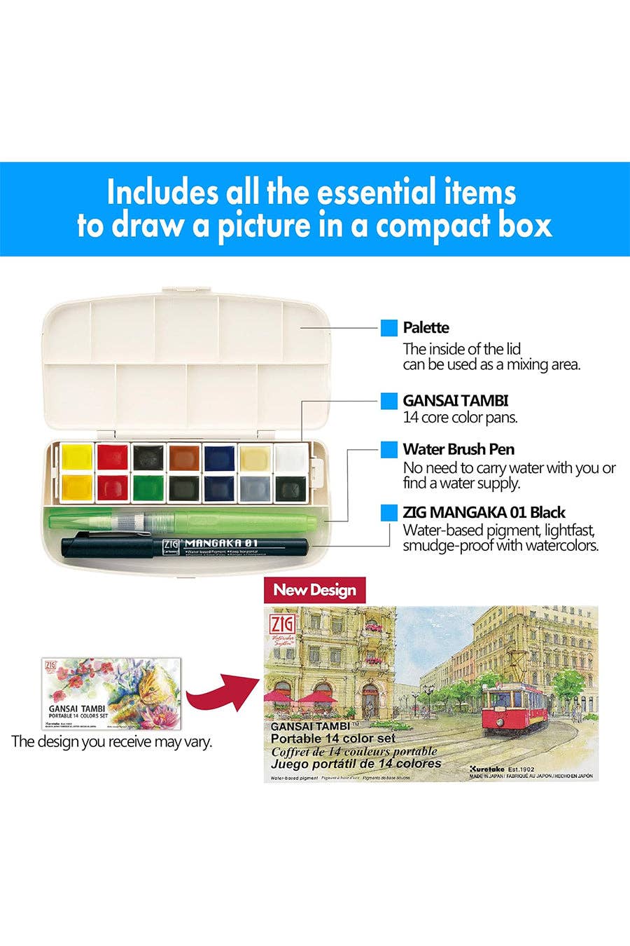 Kuretake® Gansai Tambi Watercolor Pans