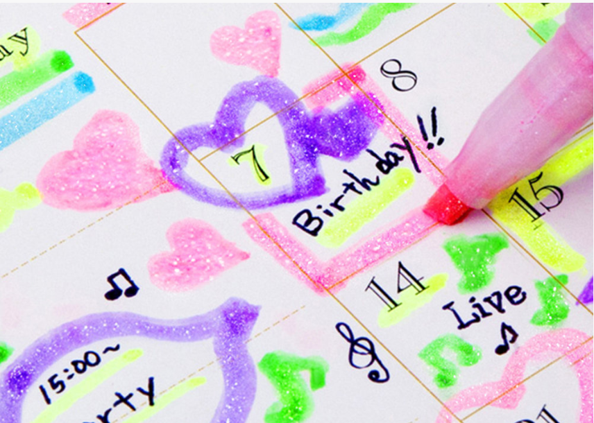 ZEBRA GLITTER HIGHLIGHTER SET