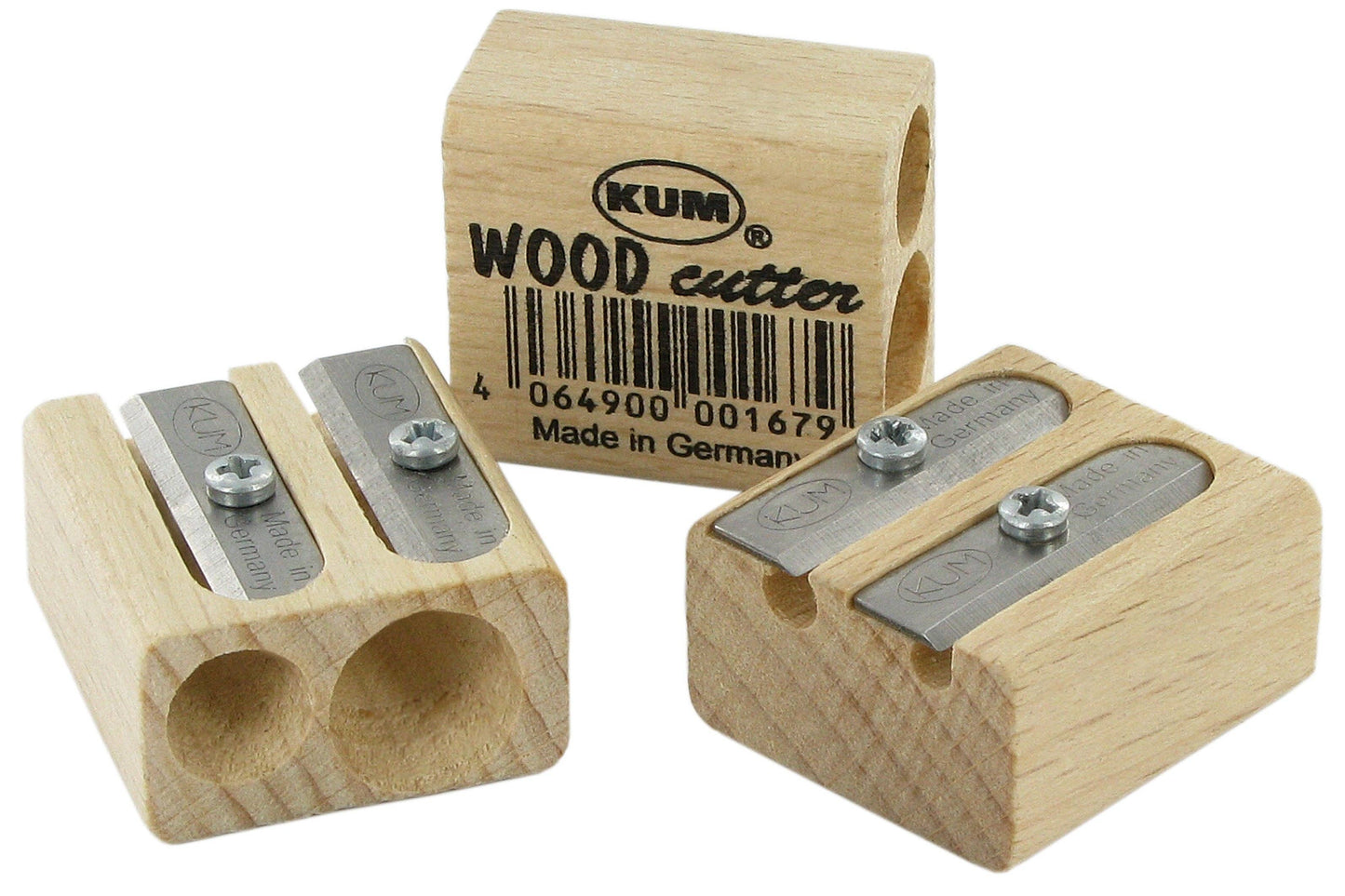KUM 2 HOLE WOODEN pencil sharpener
