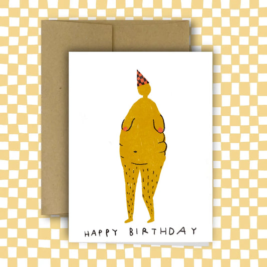 CHECKERED HAT BIRTHDAY Greeting Card