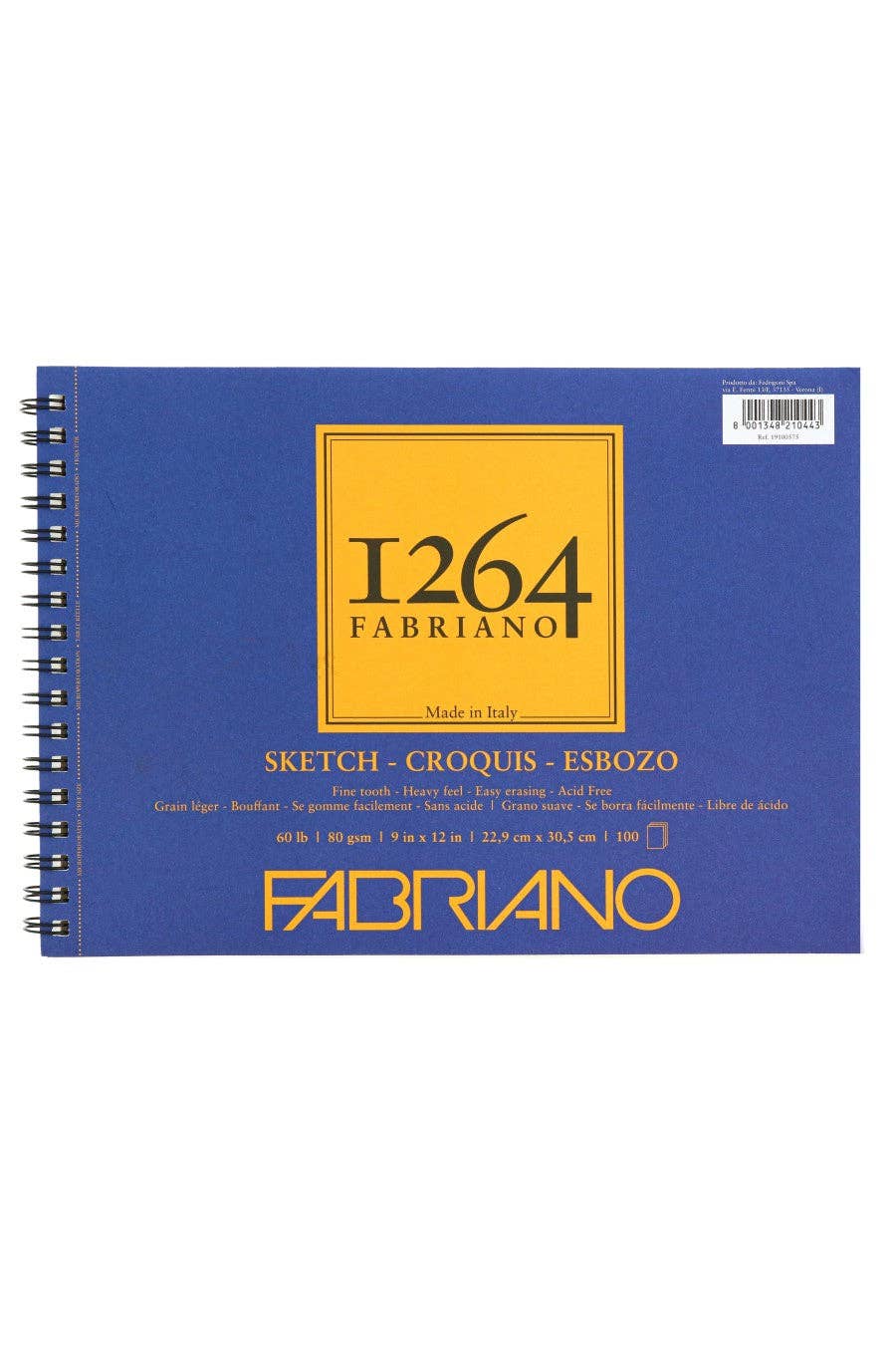 Fabriano 1264 Sketch Pad, 60 lb, 100 Sheets