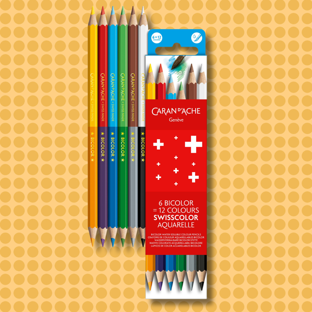 Swisscolor Bi-color Water-soluble Color Pencil Set