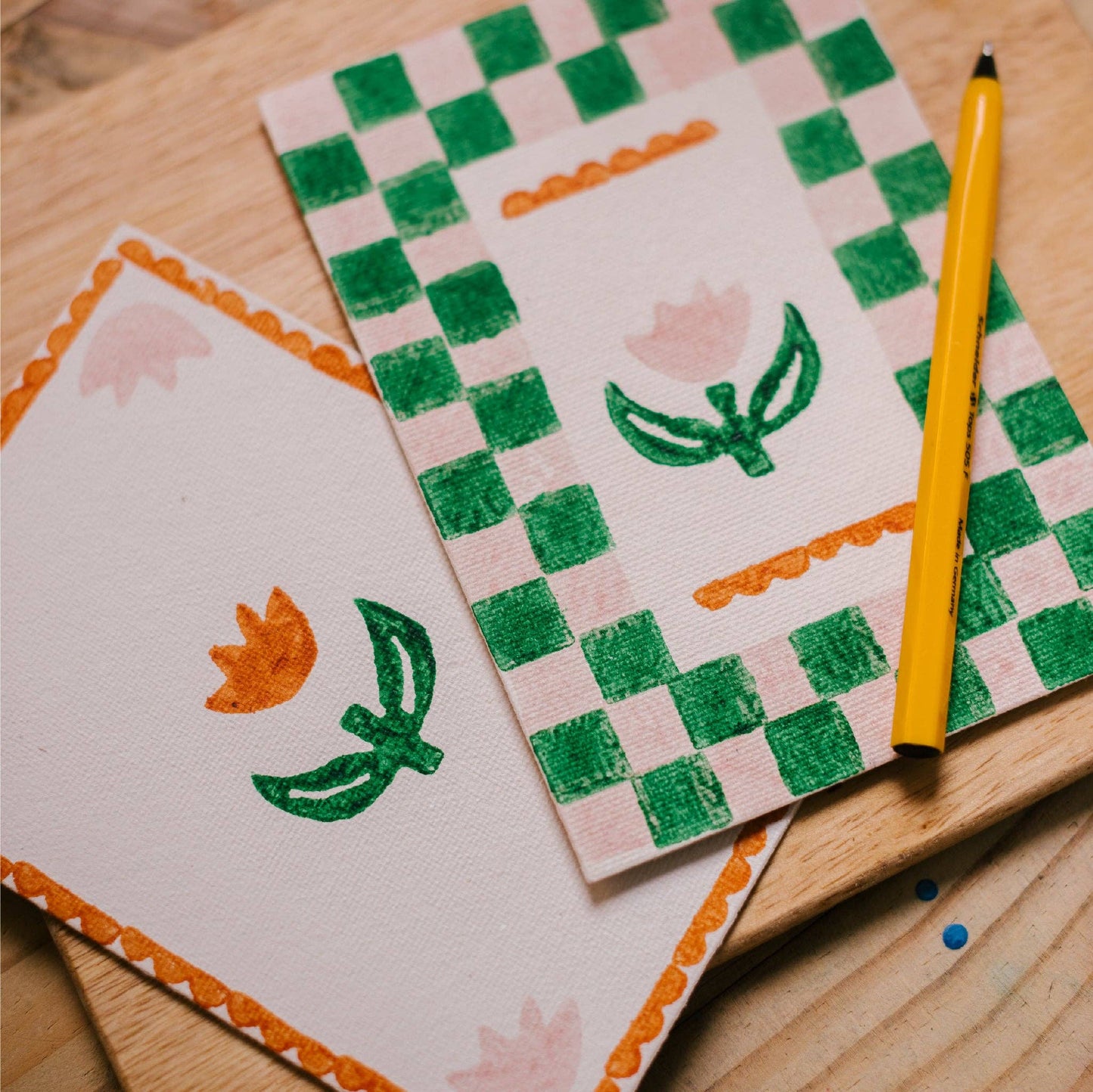 BLOK PARTI Block Printing Kit - Tulip Print Stationery Set