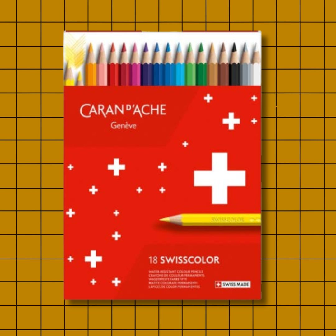 Caran d’Ache Colored Pencils SWISSCOLOR Set of 18