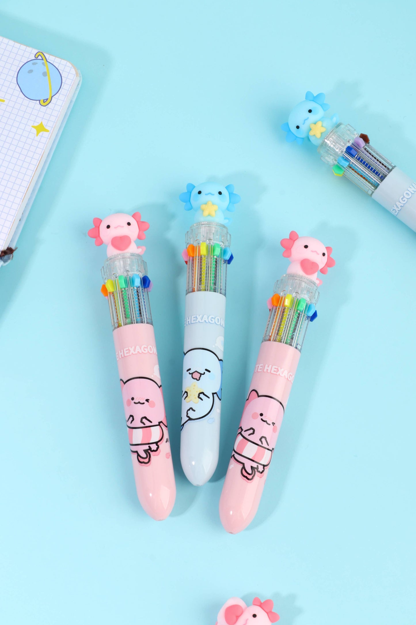 Axolotl 10-Color Retractable Ball Pen