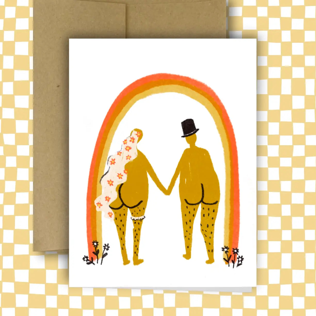 BRIDE & GROOM Greeting Card
